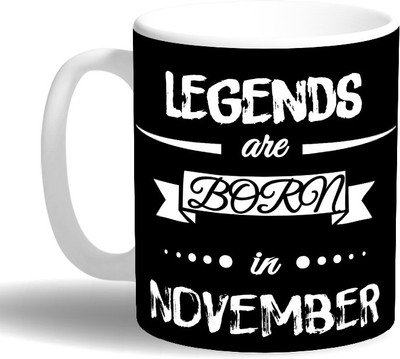 

PRINT OPERA Legends Born in November Ceramic Mug(330 ml), Multicolor