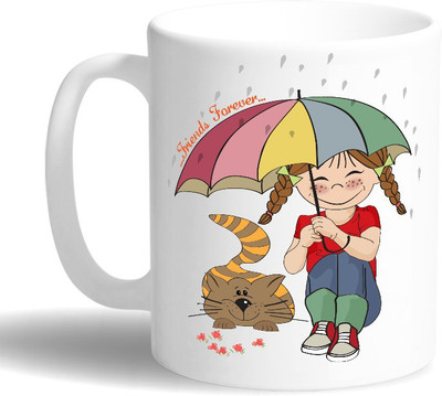 

PRINT OPERA Friends Forever Ceramic Mug(330 ml), Multicolor