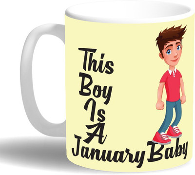 

PRINT OPERA January Baby Ceramic Mug(330 ml), Multicolor