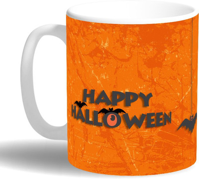 

PRINT OPERA Haapy Halloween Ceramic Mug(330 ml), Multicolor