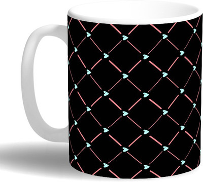

PRINT OPERA Heart Art Ceramic Mug(330 ml), Multicolor