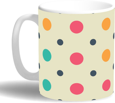 

PRINT OPERA Points Ceramic Mug(330 ml), Multicolor