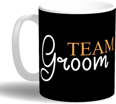 

PRINT OPERA Team Groom Ceramic Mug(330 ml), Multicolor