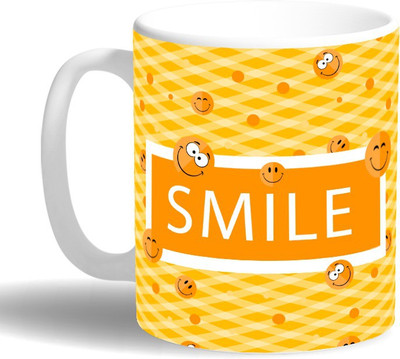 

PRINT OPERA Smile Ceramic Mug(330 ml), Multicolor