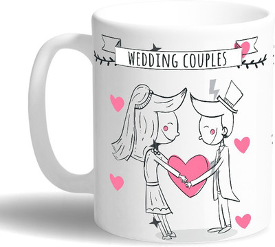 

PRINT OPERA Wedding Couples Ceramic Mug(330 ml), Multicolor
