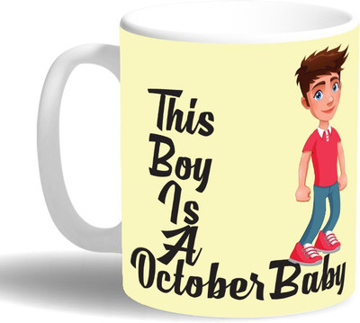 

PRINT OPERA October Baby Ceramic Mug(330 ml), Multicolor