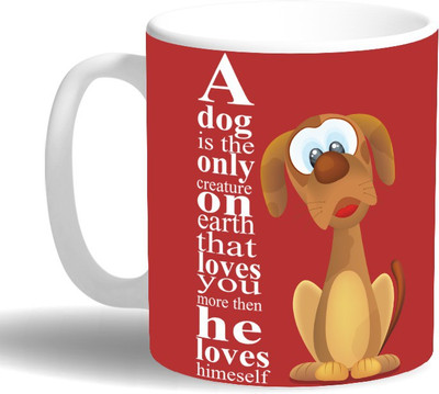 

PRINT OPERA Dog Ceramic Mug(330 ml), Multicolor