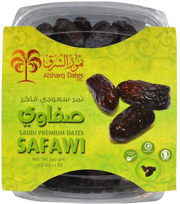 

Tomoor SAFAWI 500GM SAUDI PREMIUM DATES Dry Dates(500 g, Box)