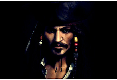 

pirates of the caribbean jack sparrow poster Paper Print(23 inch X 18 inch, Rolled)