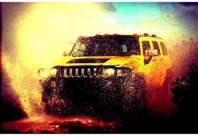 

hummer car poster Paper Print(23 inch X 18 inch, Rolled)