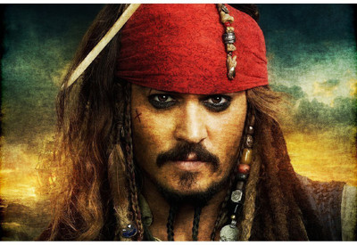 

pirates of the caribbean jack sparrow poster Paper Print(23 inch X 18 inch, Rolled)