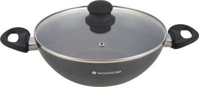 

Wonderchef Premia Kadhai 28 cm with Lid(Aluminium, Non-stick, Induction Bottom), Black