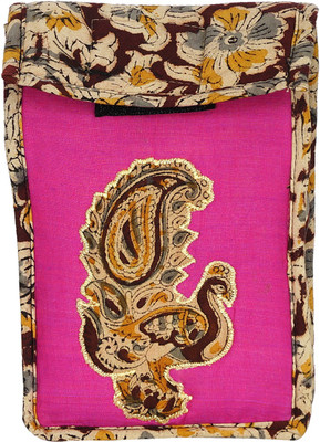 

Anuradha Peacock Printed Pouch(Multicolor)