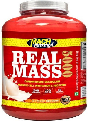 

Mach Nutrition Real Mass Weight Gainers/Mass Gainers(3000 g, Chocolate)