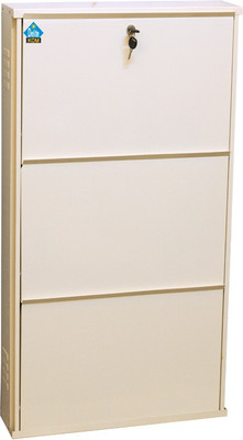 Delite Kom 20 Inches wide Three Door Powder Coated Wall Mounted Metallic Ivory Metal Shoe Rack(White, 3 Shelves) available at flipkart for Rs.3775