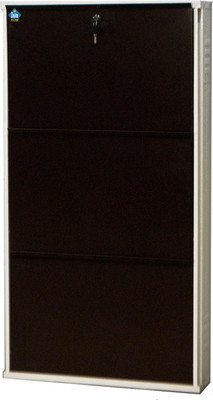 Delite Kom 20 Inches wide Three Door Powder Coated Wall Mounted Metallic Ivory Coffee Metal Shoe Rack(Brown, 3 Shelves) available at flipkart for Rs.3775