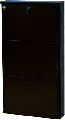 Delite Kom 20 Inches wide Three Door Powder Coated Wall Mounted Metallic Coffee Metal Shoe Rack(Brown, 3 Shelves) available at flipkart for Rs.3999