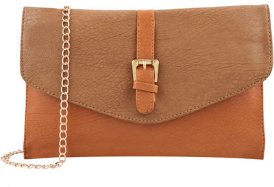 

Fristo Women Casual Tan, Brown PU Sling Bag, Brown;tan