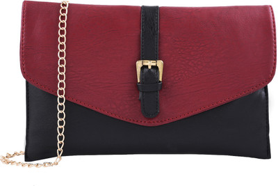 

Fristo Women Casual Black, Maroon PU Sling Bag