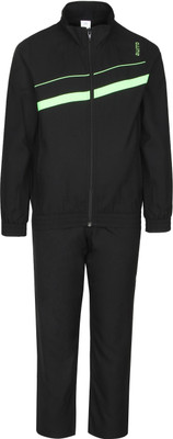

Aurro Solid Boy's Track Suit, Black