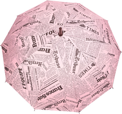 

HOU-DY News Collage Digital Print Auto Open Multicolor Umbrella(Multicolor)