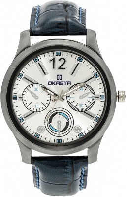 OKASTA OK1003 High Quality Stylish Ultimate Blue Chornograph Basic Pattern Analog Watch  - For Men   Watches  (OKASTA)