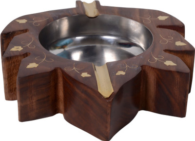 

Craft Trade Wooden Patti Designer Ash Tray Brown Wood Ashtray(Pack of 1)