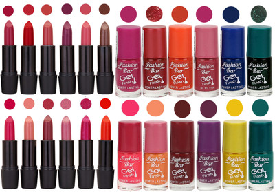 

Rythmx 12 Matte Lipstick + 12 Gel Nail Polish Combo Pack of 24(Set of 24)