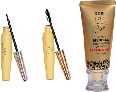 

ADS Waterproof Eyeliner / Mascara / BB Cream(Set of 3)
