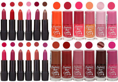 

Rythmx 12 Matte Lipstick + 12 Gel Nail Polish Combo Pack of 24(Set of 24)