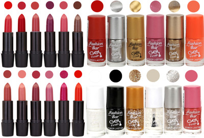 

Rythmx 12 Matte Lipstick + 12 Gel Nail Polish Combo Pack of 24(Set of 24)