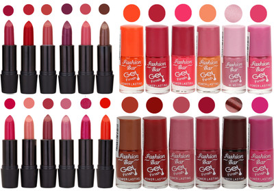 

Rythmx 12 Matte Lipstick + 12 Gel Nail Polish Combo Pack of 24(Set of 24)