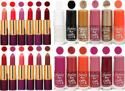 

Rythmx 12 Matte Lipstick + 12 Gel Nail Polish Combo Pack of 24(Set of 24)