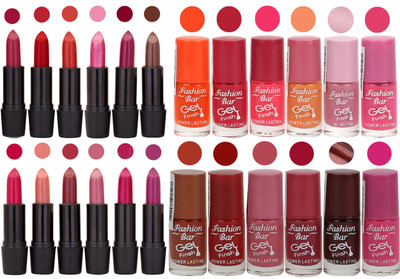 

Rythmx 12 Matte Lipstick + 12 Gel Nail Polish Combo Pack of 24(Set of 24)