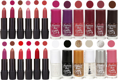 

Rythmx 12 Matte Lipstick + 12 Gel Nail Polish Combo Pack of 24(Set of 24)