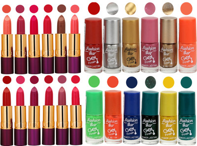 

Rythmx 12 Matte Lipstick + 12 Gel Nail Polish Combo Pack of 24(Set of 24)