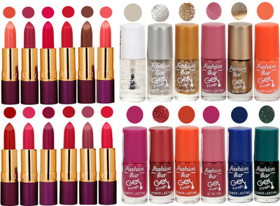 

Rythmx 12 Matte Lipstick + 12 Gel Nail Polish Combo Pack of 24(Set of 24)