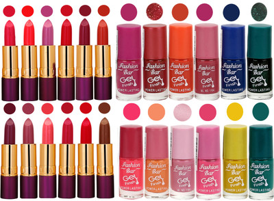 

Rythmx 12 Matte Lipstick + 12 Gel Nail Polish Combo Pack of 24(Set of 24)