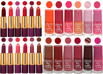 

Rythmx 12 Matte Lipstick + 12 Gel Nail Polish Combo Pack of 24(Set of 24)