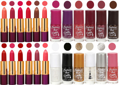 

Rythmx 12 Matte Lipstick + 12 Gel Nail Polish Combo Pack of 24(Set of 24)