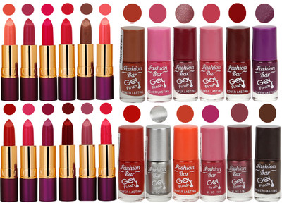 

Rythmx 12 Matte Lipstick + 12 Gel Nail Polish Combo Pack of 24(Set of 24)