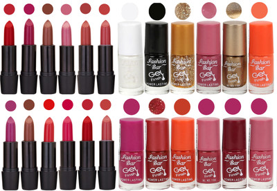 Rythmx 12 Matte Lipstick + 12 Gel Nail Polish Combo Pack of 24(Set of 24)