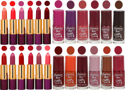 

Rythmx 12 Matte Lipstick + 12 Gel Nail Polish Combo Pack of 24(Set of 24)