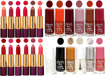 

Rythmx 12 Matte Lipstick + 12 Gel Nail Polish Combo Pack of 24(Set of 24)