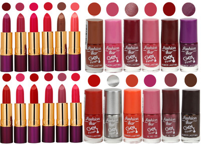 

Rythmx 12 Matte Lipstick + 12 Gel Nail Polish Combo Pack of 24(Set of 24)