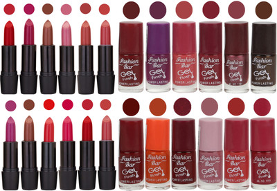 

Rythmx 12 Matte Lipstick + 12 Gel Nail Polish Combo Pack of 24(Set of 24)