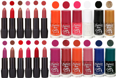 

Rythmx 12 Matte Lipstick + 12 Gel Nail Polish Combo Pack of 24(Set of 24)