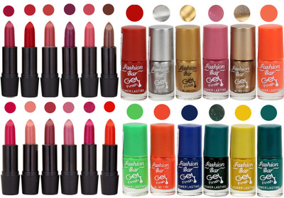 

Rythmx 12 Matte Lipstick + 12 Gel Nail Polish Combo Pack of 24(Set of 24)