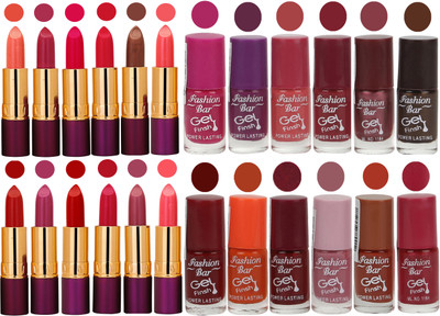 

Rythmx 12 Matte Lipstick + 12 Gel Nail Polish Combo Pack of 24(Set of 24)