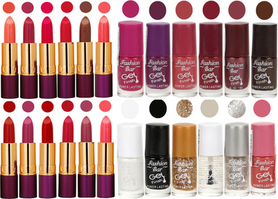 

Rythmx 12 Matte Lipstick + 12 Gel Nail Polish Combo Pack of 24(Set of 24)